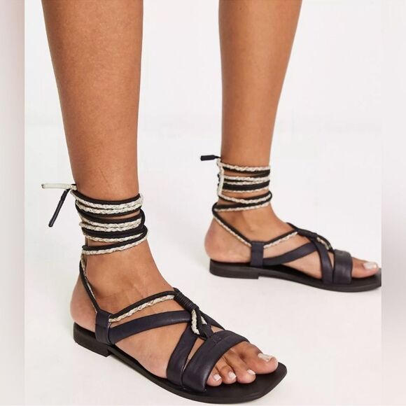 Free People Linden Wrap Sandal size 7.5 - Picture 1 of 6